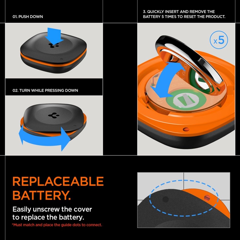 Spigen TagMe Bluetooth Tracker - Lokalizator do kluczy, plecaka, torby Apple Find My (Czarny)
