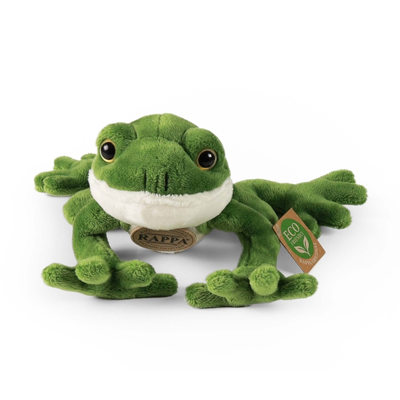 Rappa - Pluszowa realistyczna maskotka Żaba zielona 15 cm Eco-Friendly