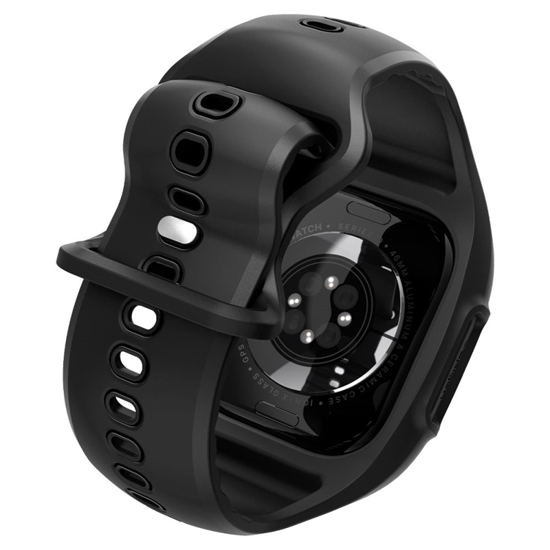 Spigen Liquid Air Pro - Pasek z obudową do Apple Watch 10 46 mm (Matte Black)