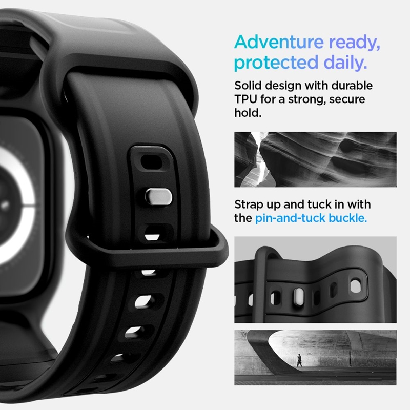 Spigen Vault Pro - Pasek z obudową do Apple Watch 10 46 mm (Matte Black)