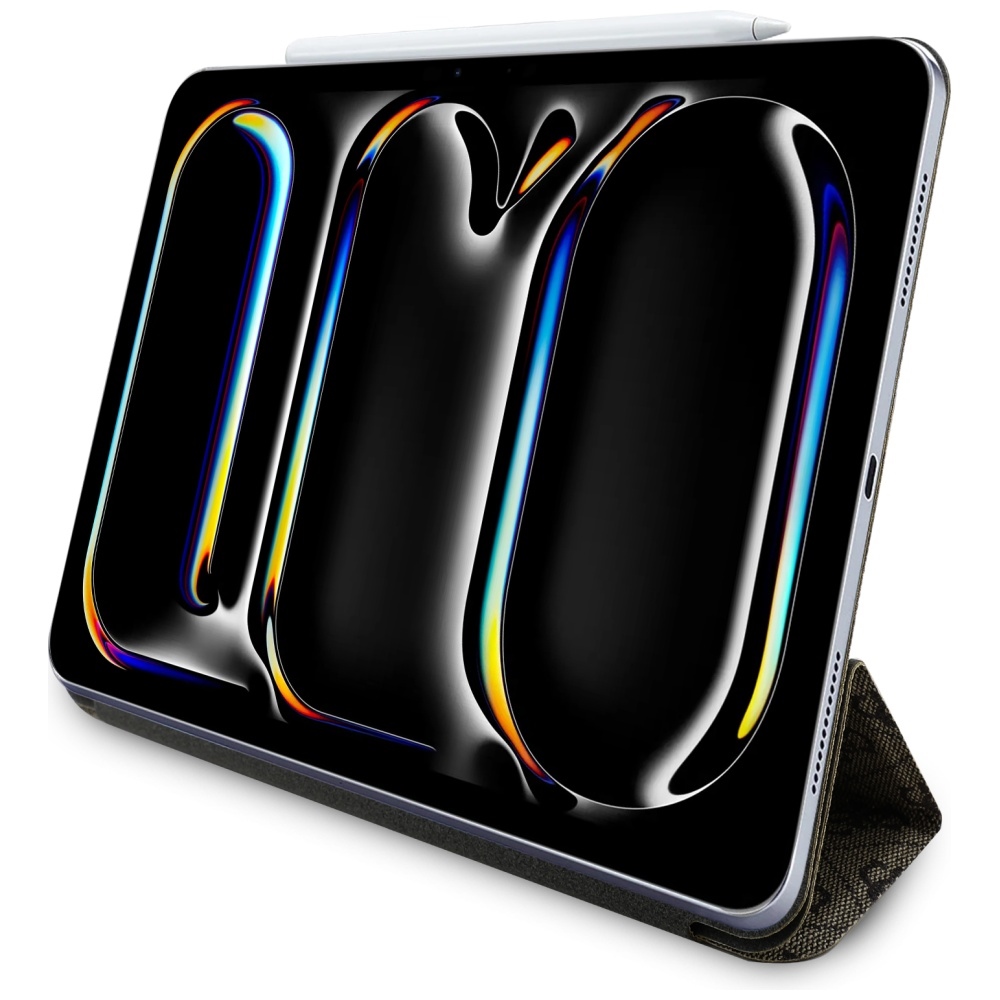 Guess Magnetic 4G Big Logo - Etui iPad Pro 11" M4 (2024) (brązowy)