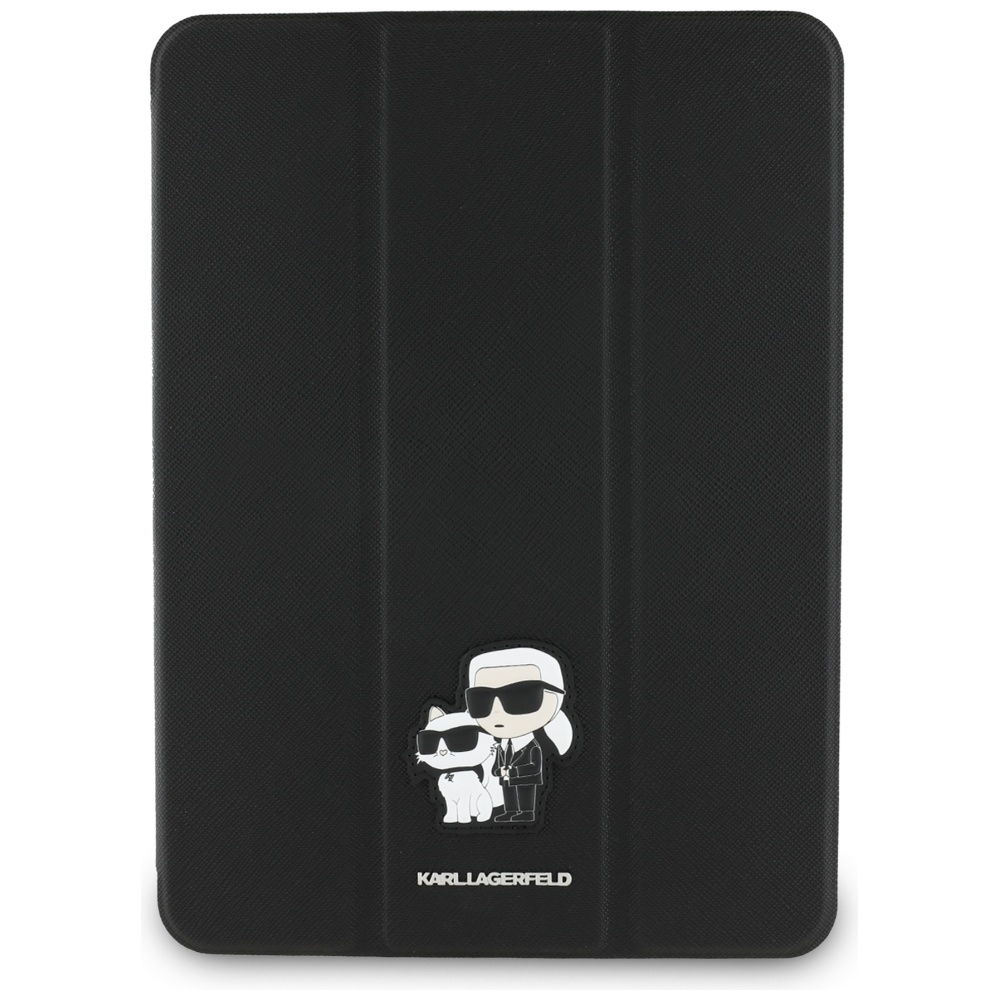 Karl Lagerfeld Book Cover Saffiano Magnetic Karl & Choupette - Etui iPad Pro 11" M4 (2024) (czarny)