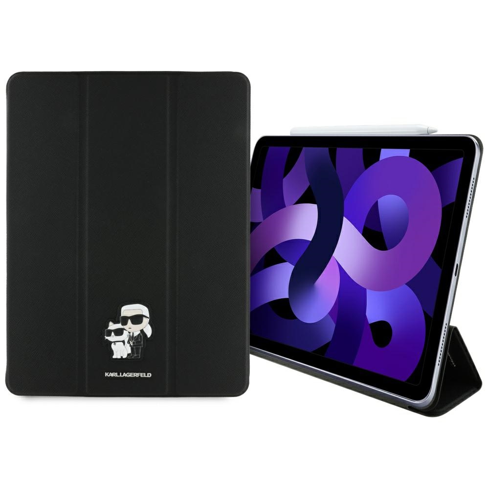 Karl Lagerfeld Book Cover Saffiano Magnetic Karl & Choupette - Etui iPad Air 13” M3 (2025) / iPad Air 13” M2 (2024) (czarny)