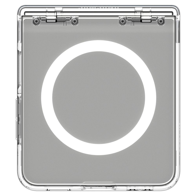 Spigen Ultra Hybrid Pro Mag MagSafe - Etui do Samsung Galaxy Z Flip 7 (Clear/White)