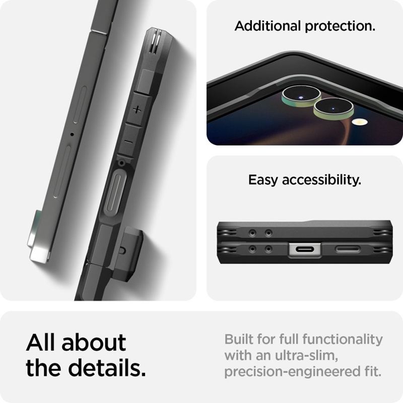 Spigen Tough Armor Pro Mag MagSafe - Etui do Samsung Galaxy Z Flip 7 (Black)