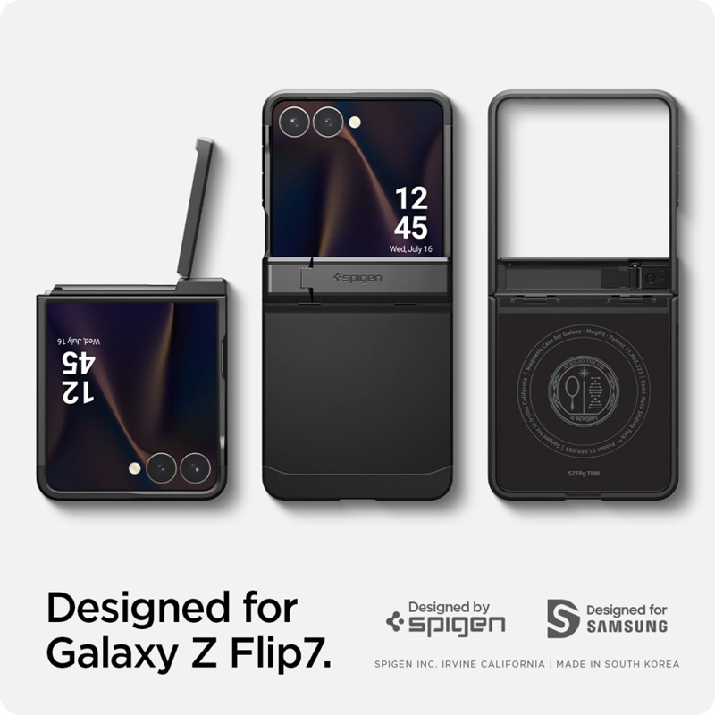 Spigen Tough Armor Pro Mag MagSafe - Etui do Samsung Galaxy Z Flip 7 (Black)