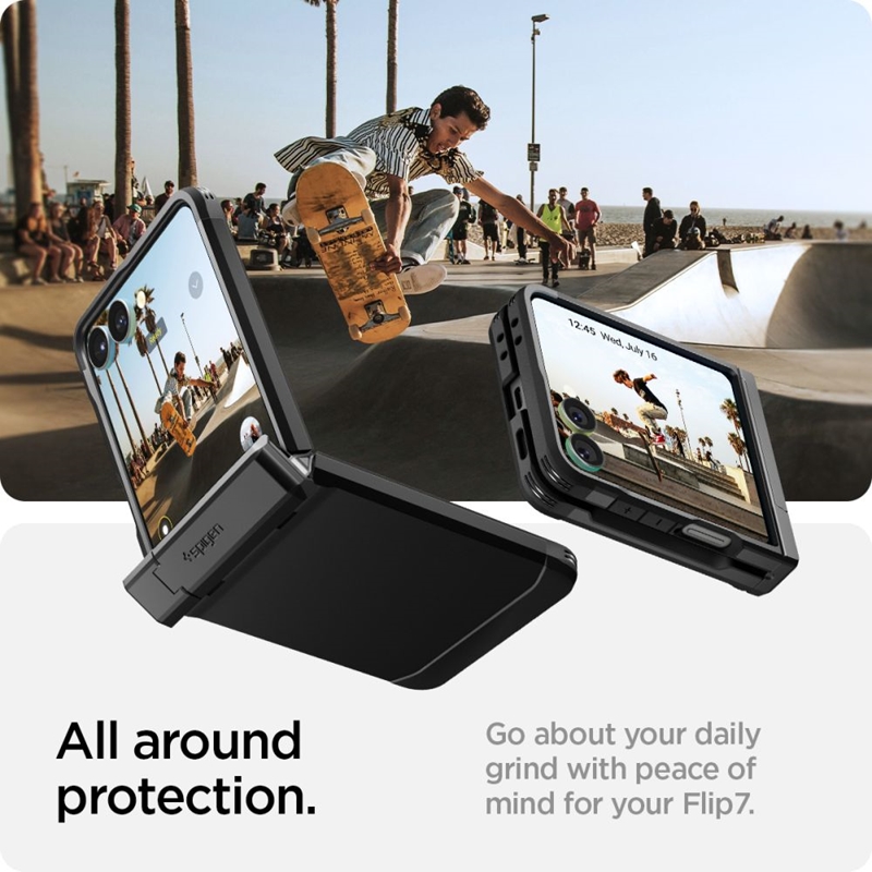 Spigen Tough Armor Pro Mag MagSafe - Etui do Samsung Galaxy Z Flip 7 (Black)