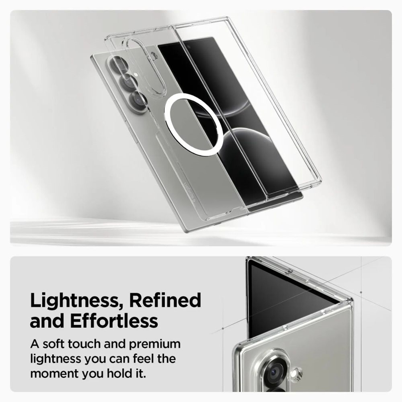 Spigen Airskin Mag MagSafe - Etui do Samsung Galaxy Z Fold 7 (Clear/White)