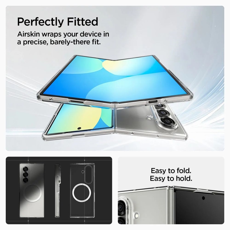 Spigen Airskin Mag MagSafe - Etui do Samsung Galaxy Z Fold 7 (Clear/White)