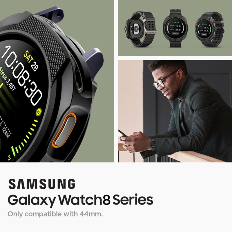 Spigen Liquid Air - Obudowa do Samsung Galaxy Watch 8 44 mm (Matte Black)