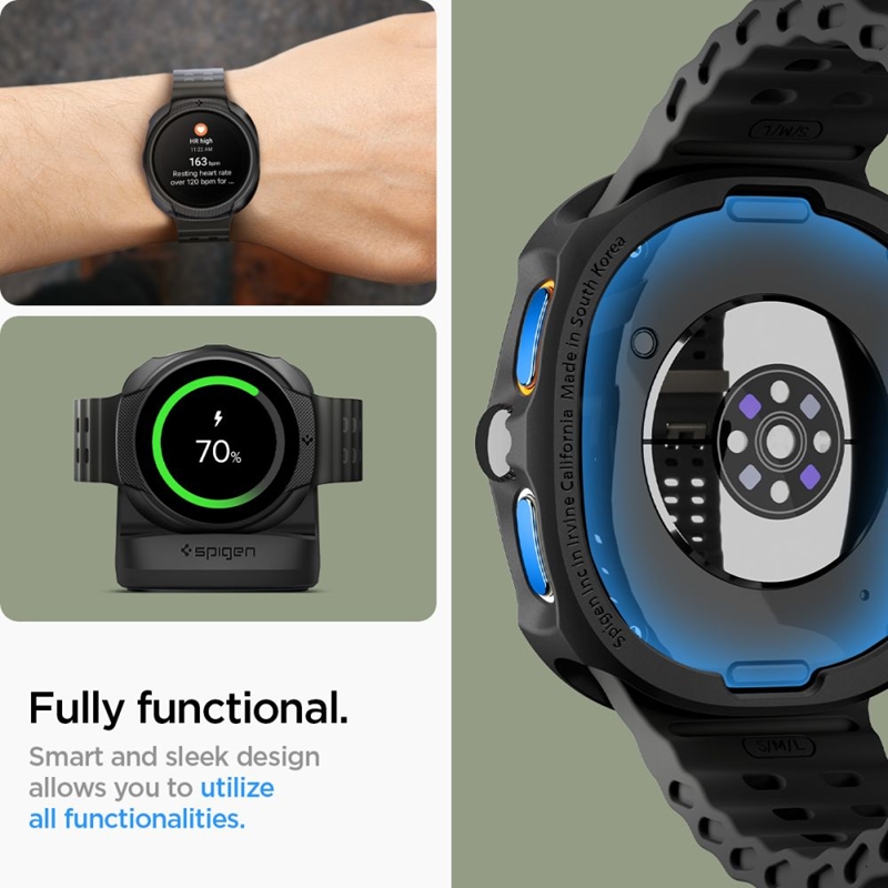 Spigen Liquid Air - Obudowa do Samsung Galaxy Watch 8 44 mm (Matte Black)