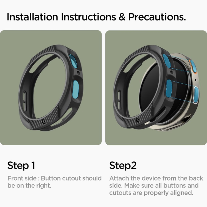 Spigen Liquid Air - Obudowa do Samsung Galaxy Watch 8 44 mm (Matte Black)