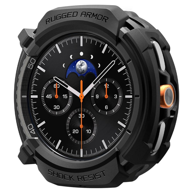 Spigen Rugged Armor - Obudowa do Samsung Galaxy Watch 8 Classic 46 mm (Matte Black)