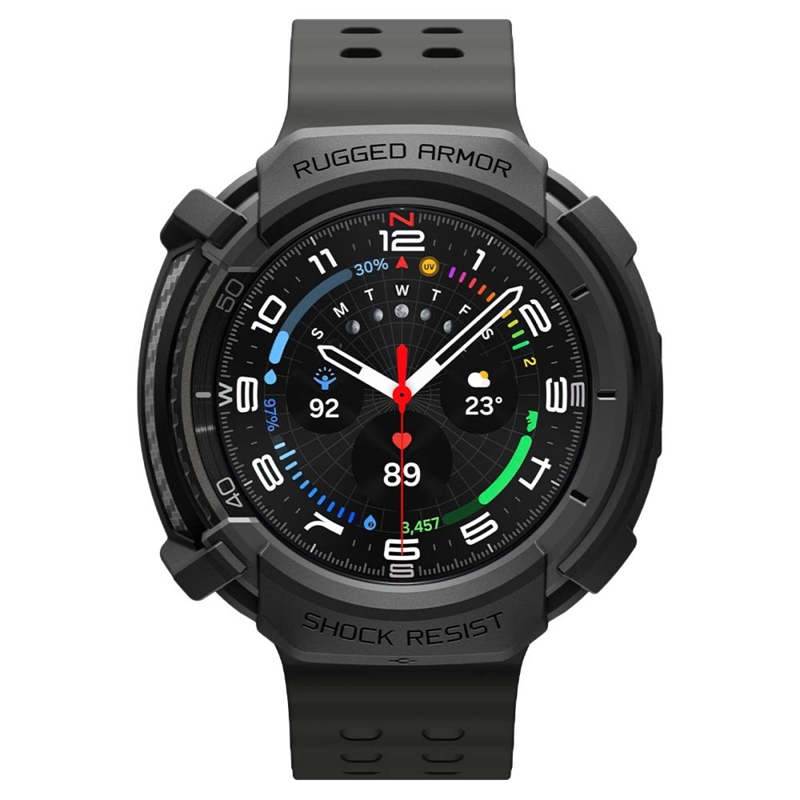 Spigen Rugged Armor - Obudowa do Samsung Galaxy Watch 8 Classic 46 mm (Matte Black)