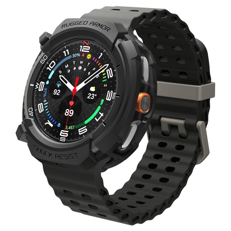Spigen Rugged Armor - Obudowa do Samsung Galaxy Watch 8 Classic 46 mm (Matte Black)