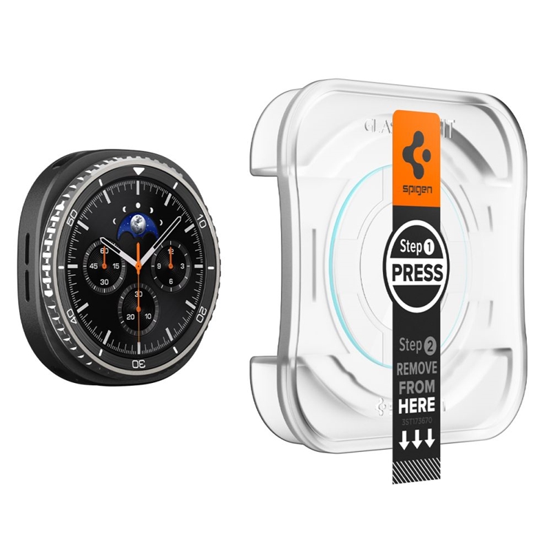 Spigen GLAS.TR EZ FIT 2-Pack - Szkło hartowane do Samsung Galaxy Watch 8 Classic 46 mm (2 szt)