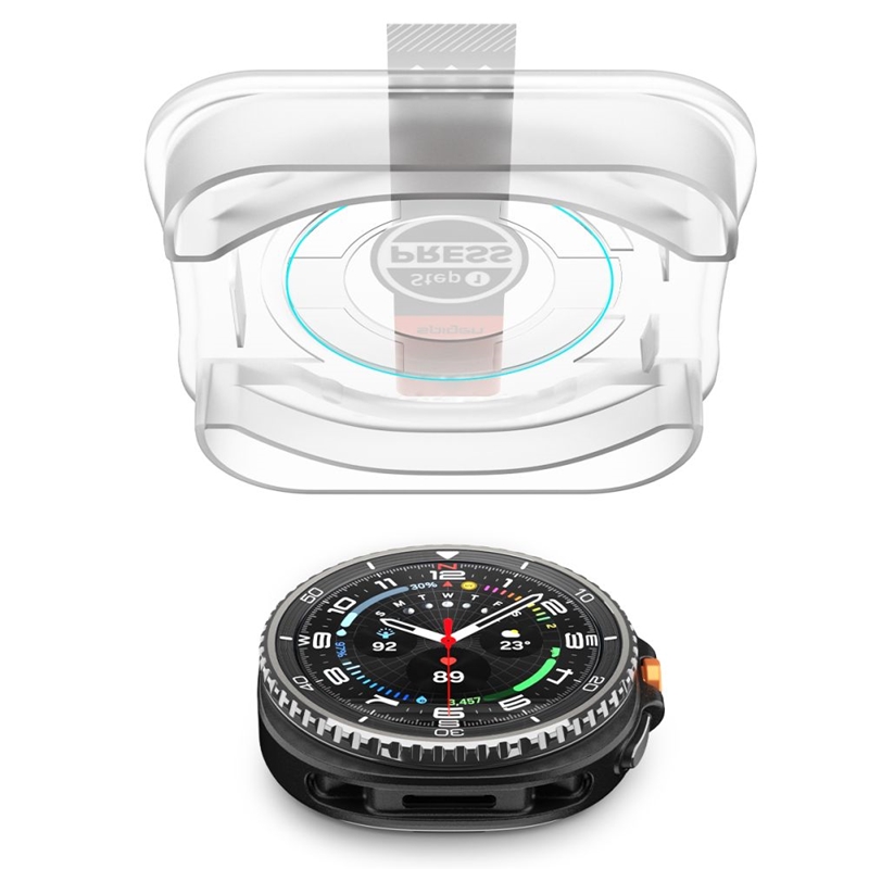 Spigen GLAS.TR EZ FIT 2-Pack - Szkło hartowane do Samsung Galaxy Watch 8 Classic 46 mm (2 szt)