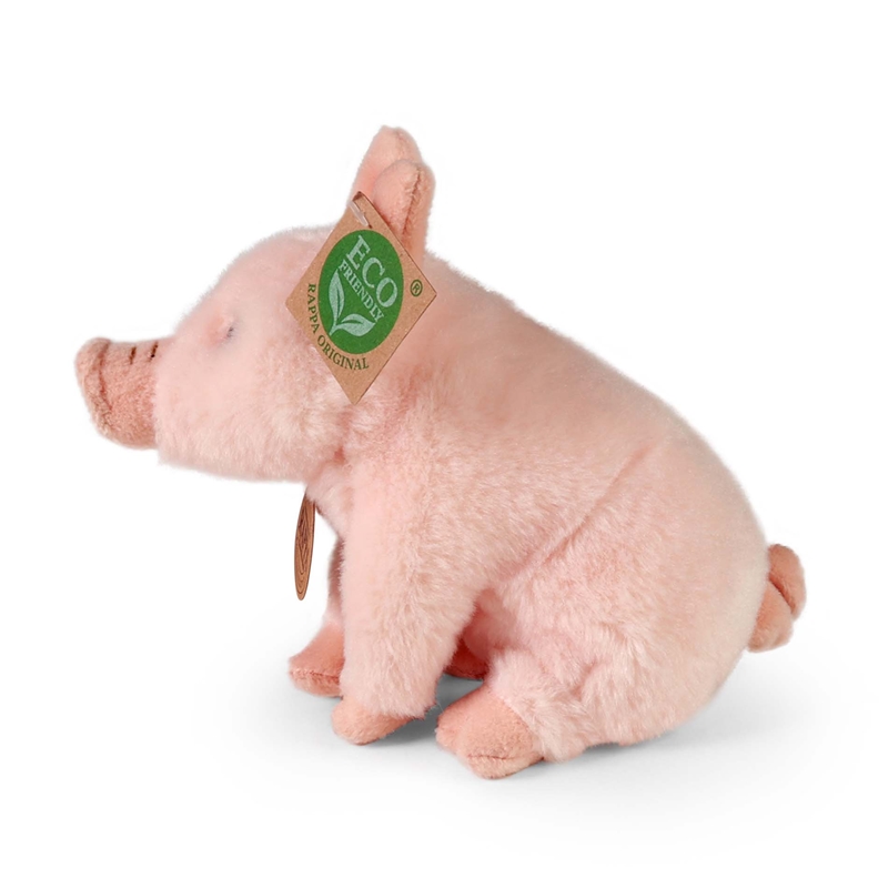 Rappa - Pluszowa realistyczna maskotka Świnka siedząca 18 cm Eco-Friendly