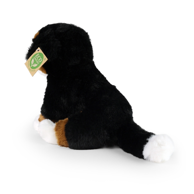 Rappa - Pluszowa realistyczna maskotka Berneński Pies Pasterski siedzący 23 cm Eco-Friendly Soft Collection