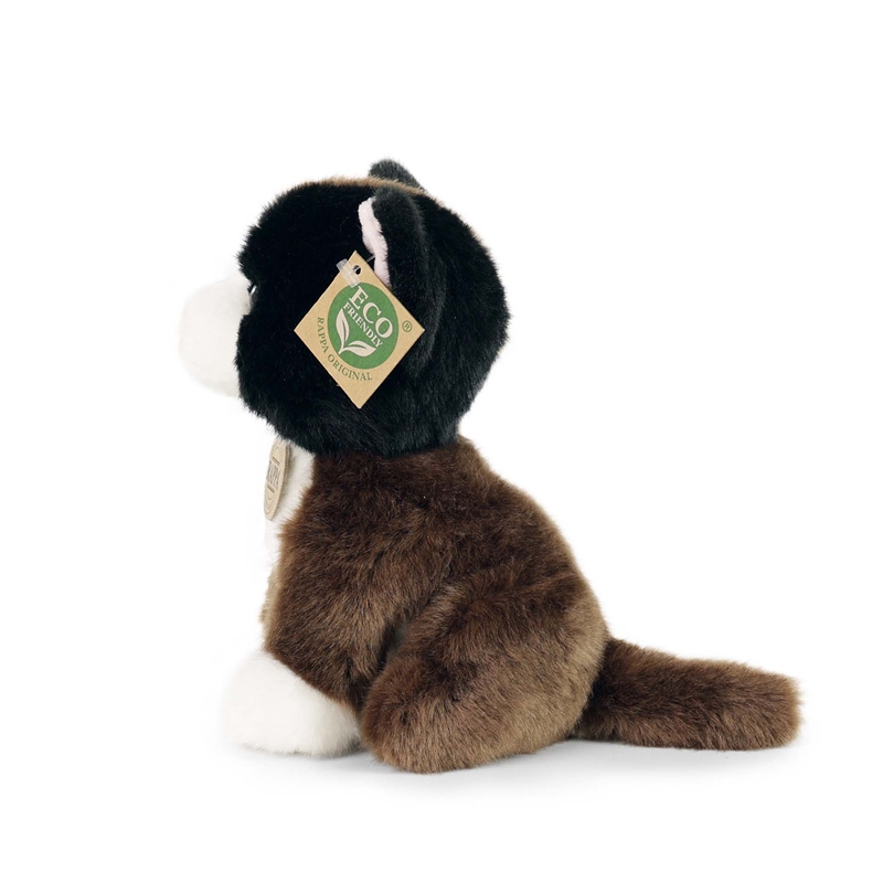 Rappa - Pluszowa realistyczna maskotka Kot trójkolorowy siedzący 18 cm Eco-Friendly