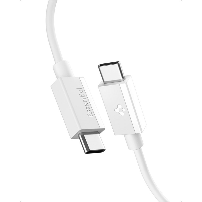 Spigen EB6010CC Essential - Kabel USB-C do USB-C PD 60W 1m (Biały)