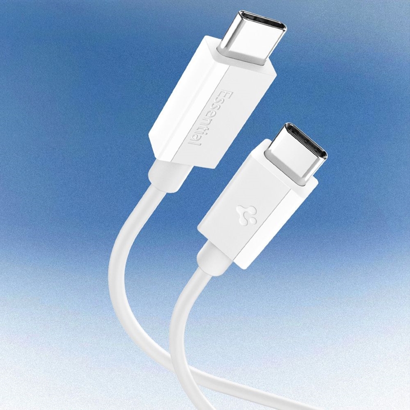 Spigen EB6010CC Essential - Kabel USB-C do USB-C PD 60W 1m (Biały)