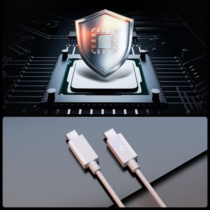 Spigen EB6010CC Essential - Kabel USB-C do USB-C PD 60W 1m (Biały)