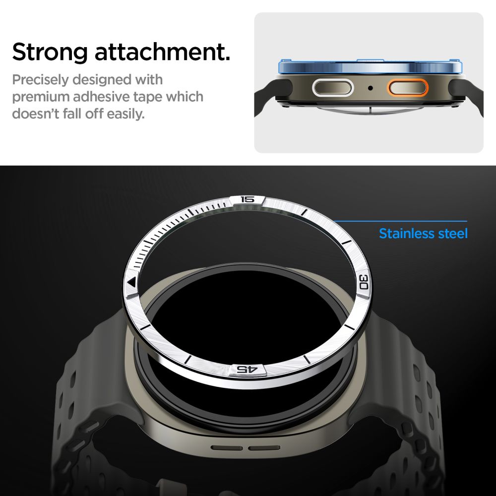 Spigen Bezel Tune Pilot - Obudowa / Pierścień ochronny do Samsung Galaxy Watch 8 44 mm (Silver)