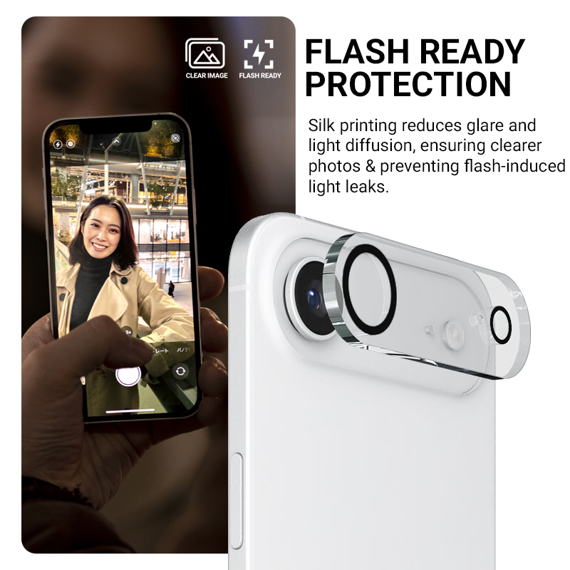 Crong Lens Shield - Szkło na aparat i obiektyw iPhone 17