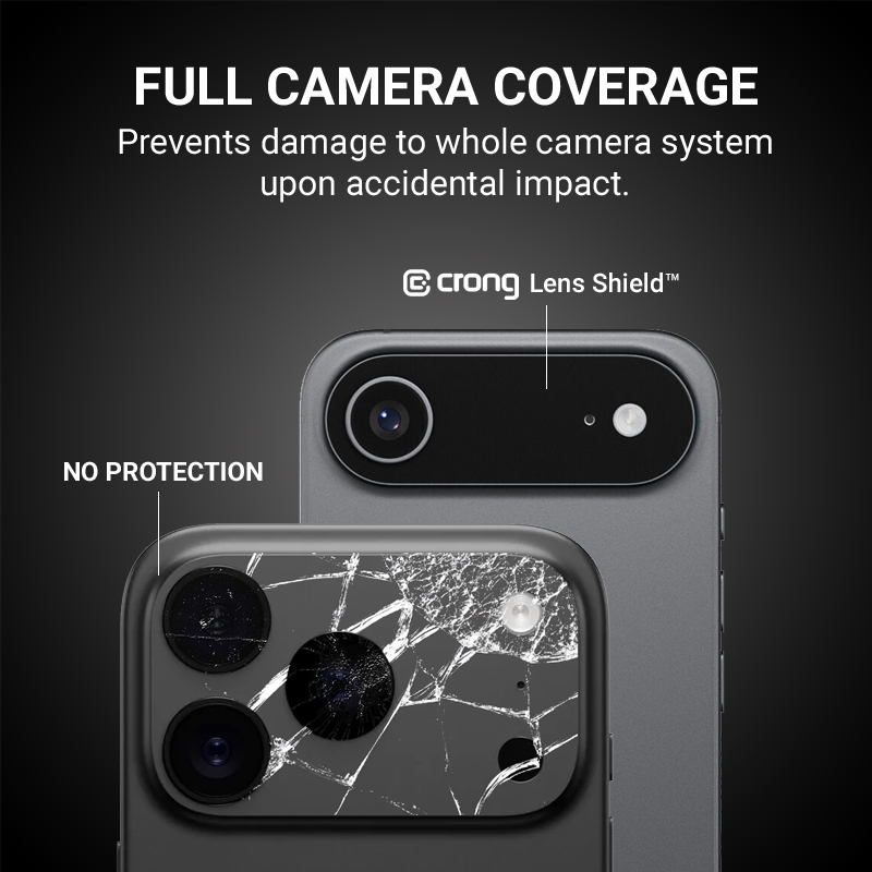 Crong Lens Shield - Szkło na aparat i obiektyw iPhone 17