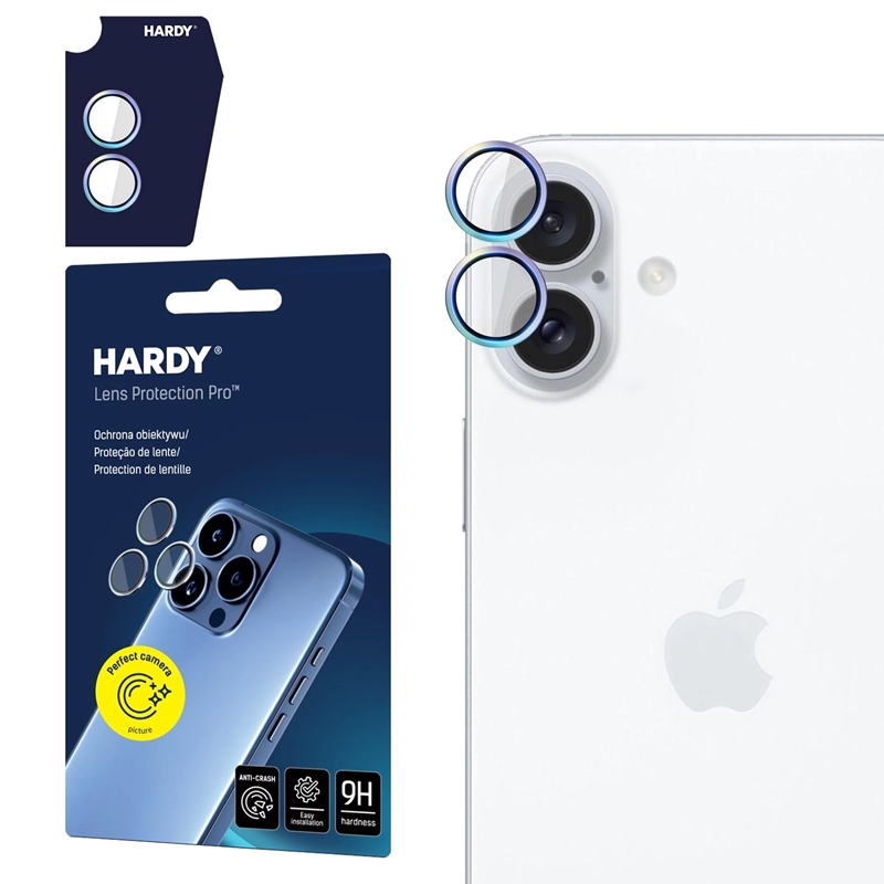 3mk HARDY Lens Protection Pro - Szkło na obiektyw aparatu iPhone 17 (Rainbow)