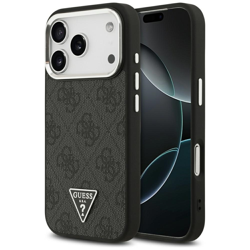 Guess 4G Triangle Logo MagSafe - Etui iPhone 17 Pro (czarny)