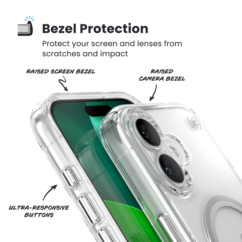 Speck Presidio Perfect Clear MagSafe - Etui iPhone 17 (Clear / Silver)