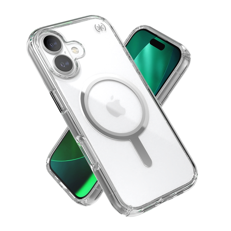 Speck Presidio Perfect Clear MagSafe - Etui iPhone 17 (Clear / Silver)