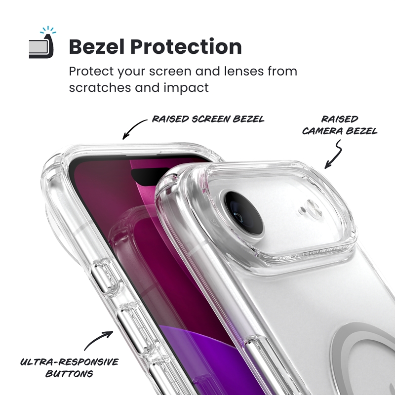 Speck Presidio Perfect Clear MagSafe - Etui iPhone Air (Clear / Silver)