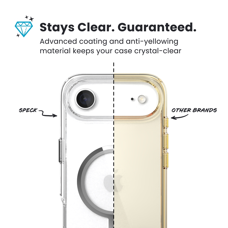 Speck Presidio Perfect Clear MagSafe - Etui iPhone Air (Clear / Silver)