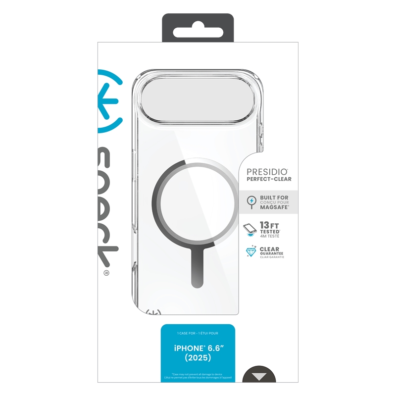 Speck Presidio Perfect Clear MagSafe - Etui iPhone Air (Clear / Silver)