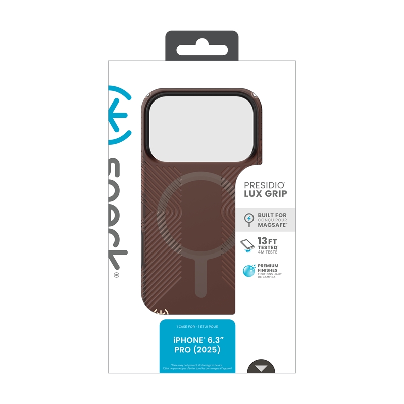 Speck Presidio Lux Grip MagSafe - Etui iPhone 17 Pro (Luxury Shade Matte / Orange)