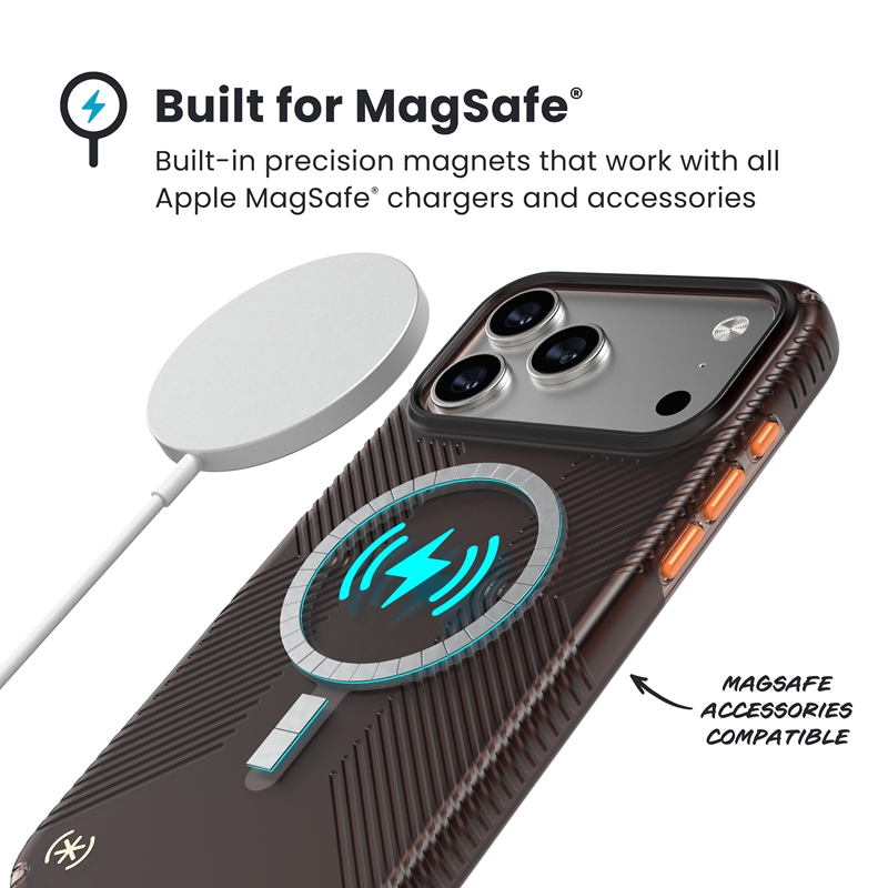 Speck Presidio Lux Grip MagSafe - Etui iPhone 17 Pro Max (Luxury Shade Matte / Orange)