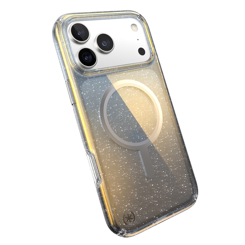 Speck Presidio Lux MagSafe - Etui iPhone 17 Pro Max (Hyper Mirror Glitter / Silver Metallic)