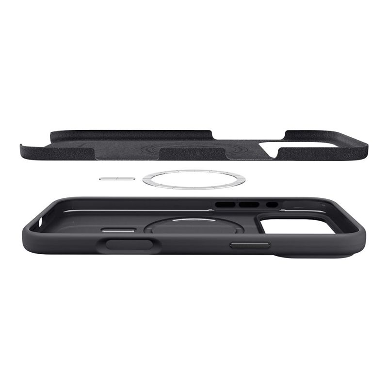 Spigen Silicone Fit Mag MagSafe - Etui do iPhone 17 Pro Max (Black)