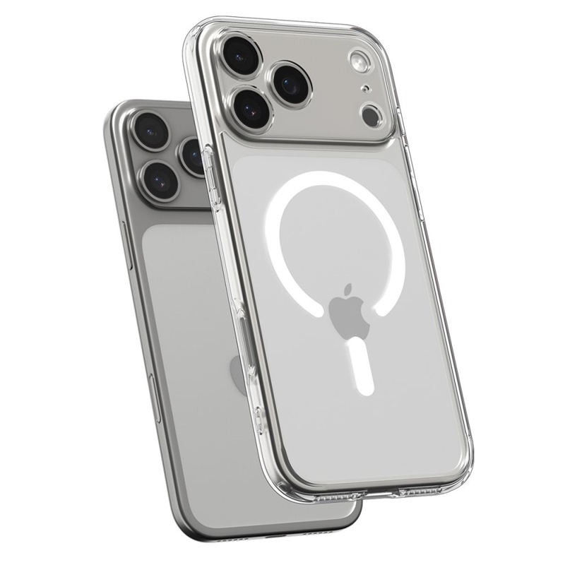 Spigen Ultra Hybrid Mag MagSafe - Etui do iPhone 17 Pro Max (Clear/White)