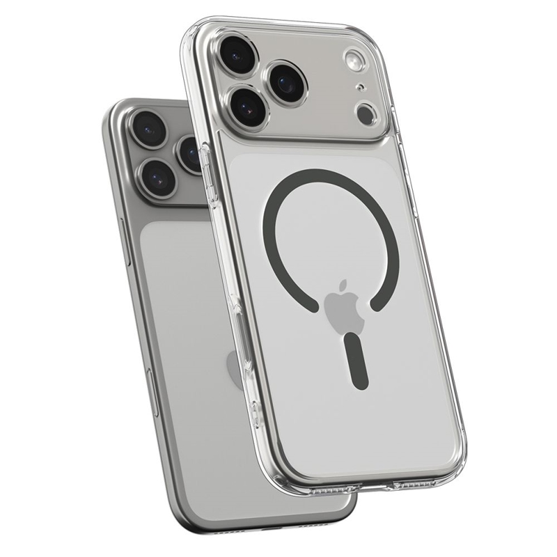 Spigen Ultra Hybrid Mag MagSafe - Etui do iPhone 17 Pro Max (Clear/Graphite)