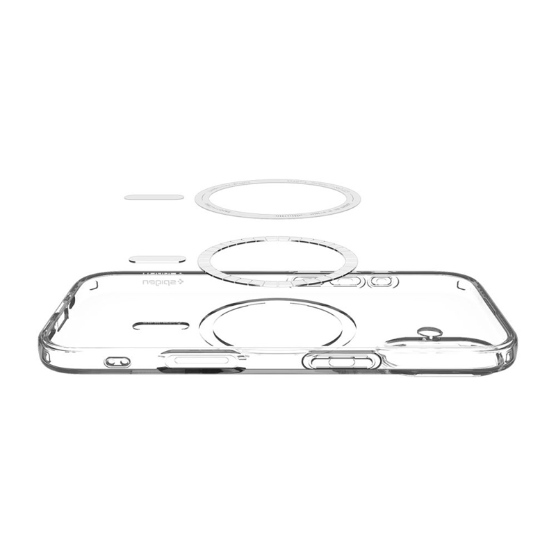 Spigen Liquid Crystal Mag MagSafe - Etui do iPhone 17 (Clear/White)