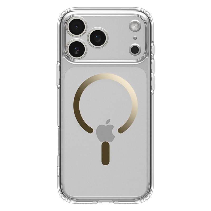 Spigen Ultra Hybrid Mag MagSafe - Etui do iPhone 17 Pro (Clear/Gold)