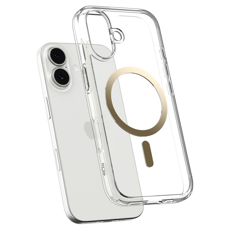 Spigen Ultra Hybrid Mag MagSafe - Etui do iPhone 17 (Clear/Gold)