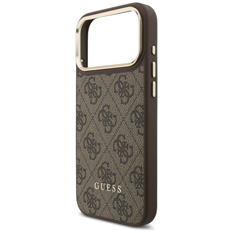 Guess Bundle Pack MagSafe 4G - Zestaw etui + portfel MagSafe do iPhone 17 Pro Max (brązowy)