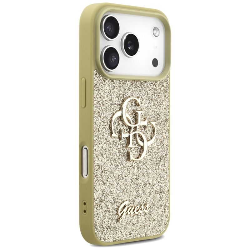 Guess Fixed Glitter Big 4G - Etui do iPhone 17 Pro (złoty)