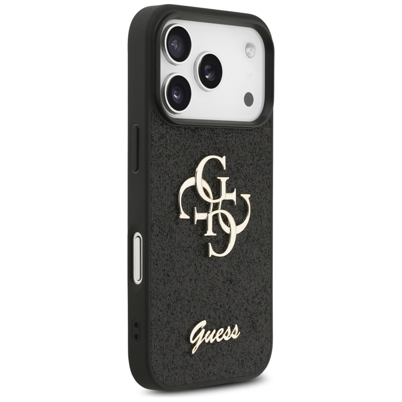 Guess Fixed Glitter Big 4G - Etui do iPhone 17 Pro (czarny)
