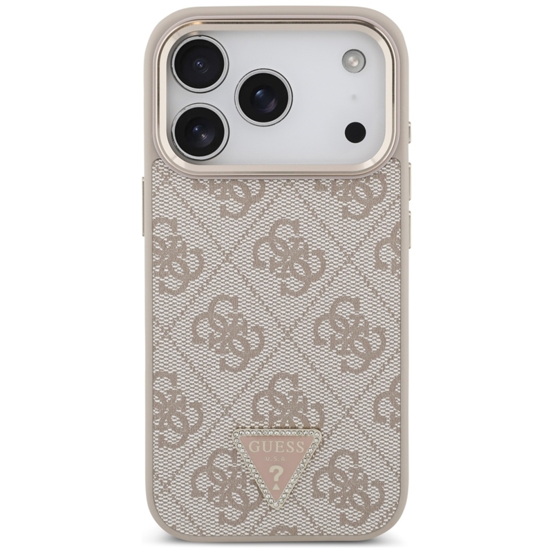 Guess 4G Triangle Logo MagSafe - Etui iPhone 17 Pro (różowy)